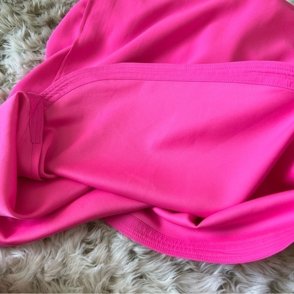 TRINA Turk Hot Pink Taliah Zipper Front Short Sleeve Dress - Picture 7 of 9